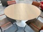 Nieuw Leolux Columna Eettafel rond Design tafel Eiken hout, Ophalen of Verzenden, Nieuw, Vijf personen of meer, Rond