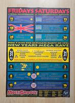 HARDCORE/GABBER MULTIGROOVE FLYERPOSTER (92-93) ZELDZAAM!!, Verzamelen, Ophalen of Verzenden, A1 t/m A3, Rechthoekig Staand