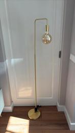 Gouden staande lamp (incl. bulb), Huis en Inrichting, Ophalen, Zo goed als nieuw, Metaal, 150 tot 200 cm