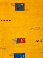 Handmade oriental modern Gabbeh carpet Abstract 204x306cm, Overige kleuren, 200 cm of meer, Ophalen of Verzenden, Zo goed als nieuw