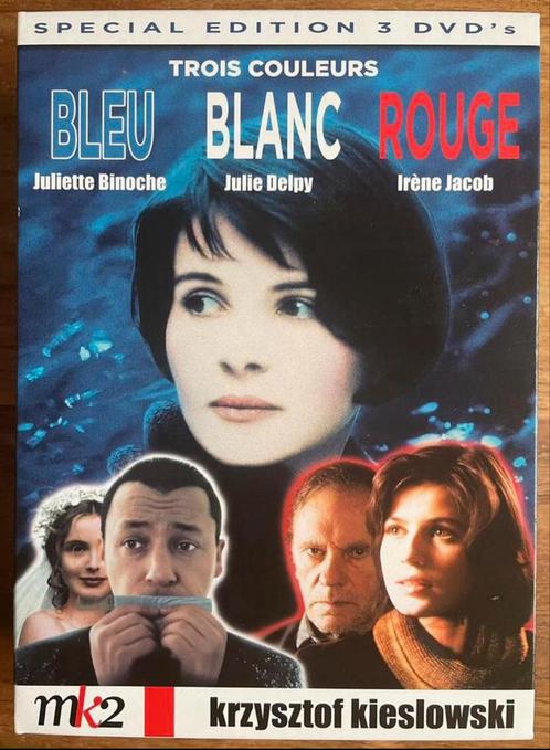 Krzysztof Kieslowski * Trois Couleurs Bleu Blanc Rouge * NED, Cd's en Dvd's, Dvd's | Filmhuis, Zo goed als nieuw, Overige gebieden