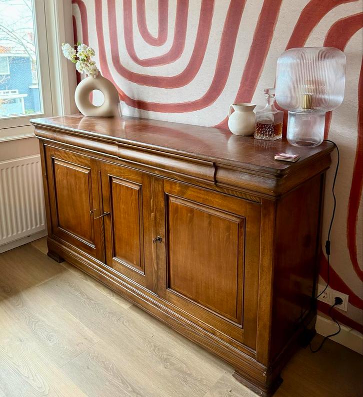 Antieke Mahonie Kast, Huis en Inrichting, Kasten | Dressoirs, Gebruikt, 150 tot 200 cm, 50 tot 75 cm, Met deur(en), Overige houtsoorten