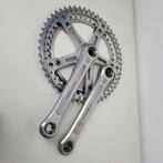 Sugino Super Mighty crankstel met drillium kettingblad, Fietsen en Brommers, Fietsonderdelen, Crankstel of Pedalen, Gebruikt, Sugino