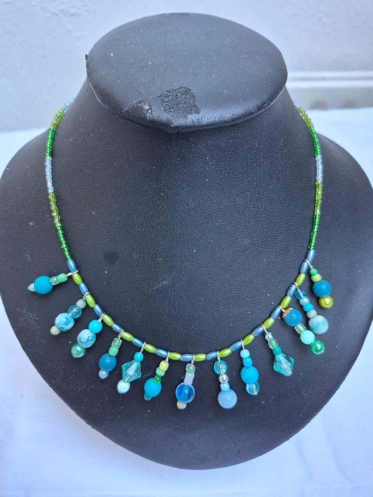 Ketting, Sieraden, Tassen en Uiterlijk, Kettingen, Verzenden, Nieuw, Blauw, Overige materialen