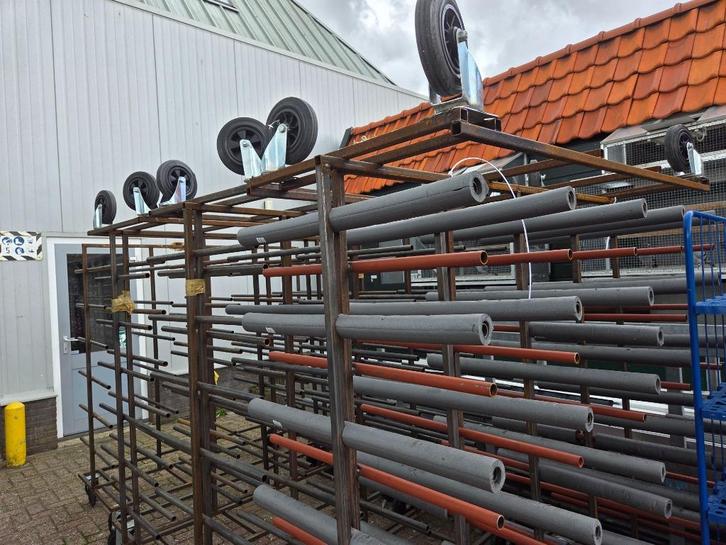 8 Stuks Aluminium Stelling Karren, Doe-het-zelf en Verbouw, Transportwagens, Gebruikt, Overige typen, Minder dan 60 liter, Ophalen of Verzenden