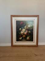 Bloemstilleven in gouden lijst antiek schilderij, Ophalen