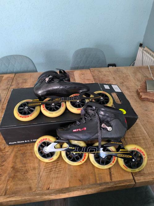 Skeelers Maple gold MPL-3 110MM, Sport en Fitness, Skeelers, Zo goed als nieuw, Inline skates 4 wielen, Overige merken, Heren