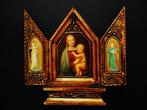 Drieluik Icoon Madonna van de Groothertog naar Rafaël, Antiek en Kunst, Ophalen of Verzenden