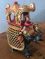 Art India / Souvenir : Fraai bewerkt beeld olifant, Ophalen of Verzenden, Zo goed als nieuw, Dier