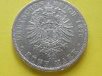 Duitsland Wuertemberg 5 mark 1876 zilver Karl Koenig, Postzegels en Munten, Verzenden, Duitsland, Losse munt, Zilver