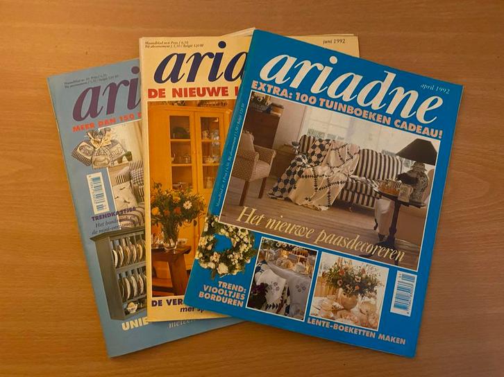 Ariadne tijdschriften uit 1992- Vintage wooninspiratie, Huis en Inrichting, Woonaccessoires | Overige, Zo goed als nieuw, Ophalen of Verzenden