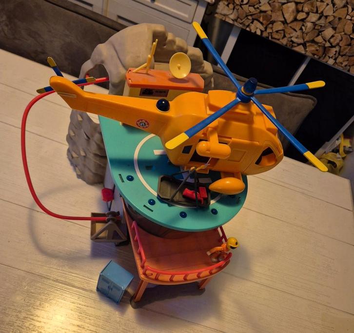 Brandweerman Sam Helikopter met Bergkazerne, Kinderen en Baby's, Speelgoed | Overig, Gebruikt, Jongen of Meisje, Ophalen