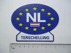 sticker oud NL TERSCHELLING Nederland Europa camper car, Verzamelen, Verzenden, Zo goed als nieuw, Bedrijf of Vereniging