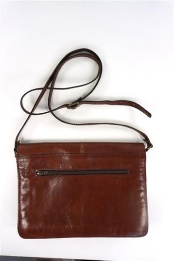 Vintage leren schoudertasje beschikbaar voor biedingen