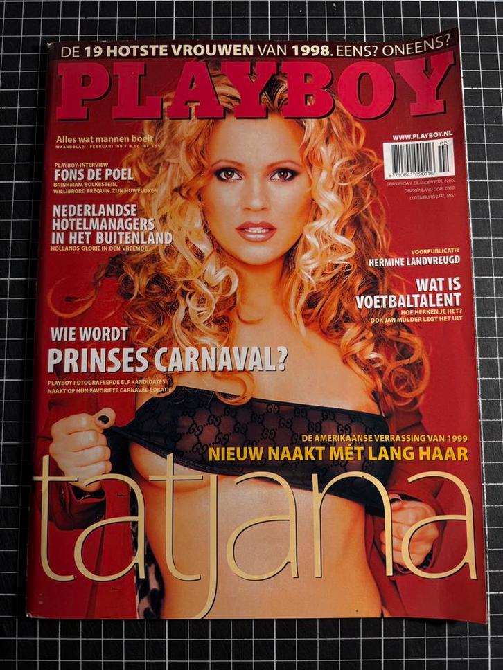 Playboy met Tatjana Simic - Februari 1999 - In goede staat, Verzamelen, Tijdschriften, Kranten en Knipsels, Tijdschrift, 1980 tot heden