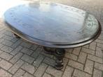 Massieve salontafel zwaar eiken met versieringen 110x150 cm, Antiek en Kunst, Ophalen