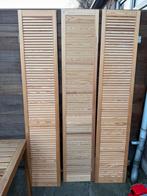 Vurenhouten Louvre Deurtjes (4 stuks), Gebruikt, 80 tot 100 cm, Binnendeur, Ophalen of Verzenden