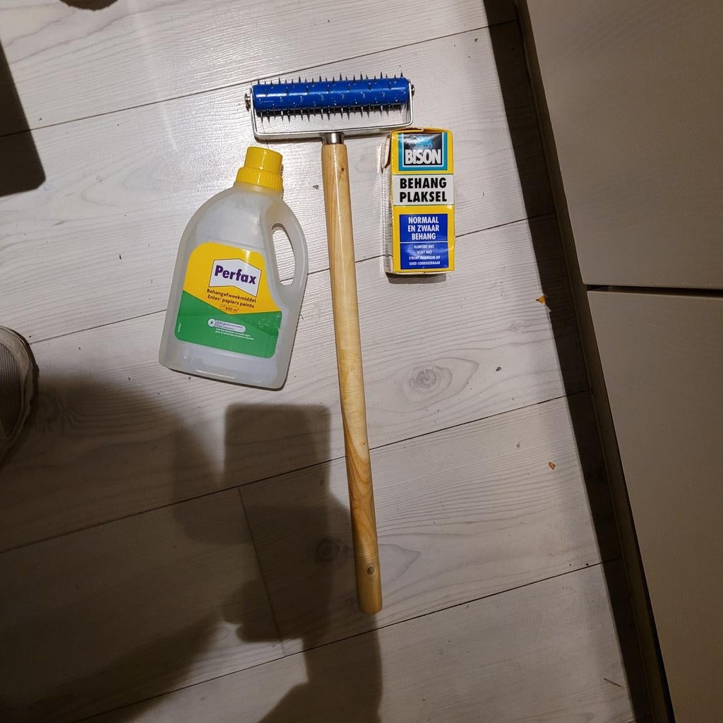 Behang prikroller, behangplak Perfax behangafweek plus mesje, Ophalen of Verzenden