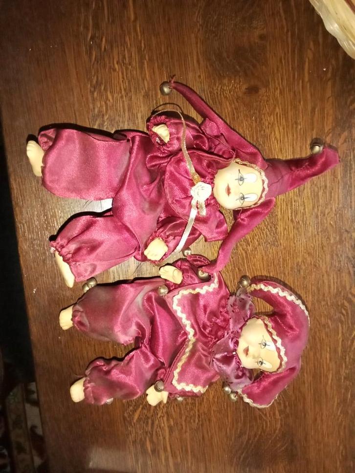 Vintage Clowntje, harlekijn, met Aardewerk, Verzamelen, Poppen, Gebruikt, Pop, Ophalen of Verzenden