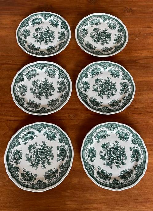 6 Villeroy & Boch Fasan dinerborden groen, Huis en Inrichting, Keuken | Servies, Gebruikt, Bord(en), Overige stijlen, Porselein