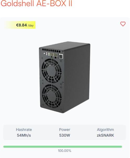 Crypto miner Goldshell AE Box, Computers en Software, Serverkasten, Nieuw, Plaatstaal, Ophalen of Verzenden
