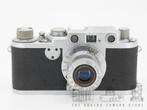 Leica IIF Black Dial + Elmar 50mm 3.5 (geen serienummer), Audio, Tv en Foto, Fotocamera's Analoog, Gebruikt, Verzenden, Leica