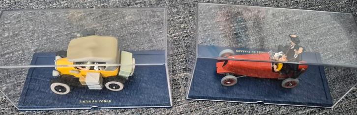 Tintin Auto's - Kuifje in Congo & Sigaren van de Farao, Verzamelen, Stripfiguren, Zo goed als nieuw, Ophalen of Verzenden