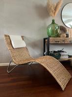Vintage IKEA Karlslund ligbed ligstoel, Tuin en Terras, Ligbedden, Ophalen, Gebruikt, Rotan