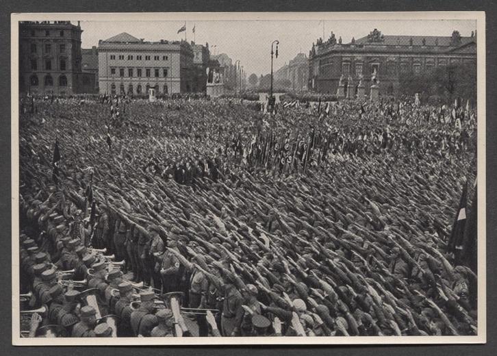 Hier steht die Jugend des nationalen Berlins....Grote foto !, Verzamelen, Militaria | Tweede Wereldoorlog, Landmacht, Foto of Poster