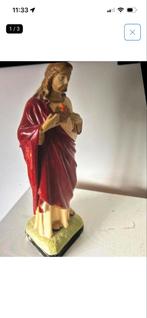 Heilighartbeeld met eiken console en smeedijzer, Ophalen of Verzenden