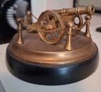 Brons miniatuur kanon op voetstuk decoratie stukje, Ophalen