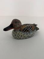 Handbeschilderde houten eend – decoratief beeldje, Antiek en Kunst, Ophalen of Verzenden