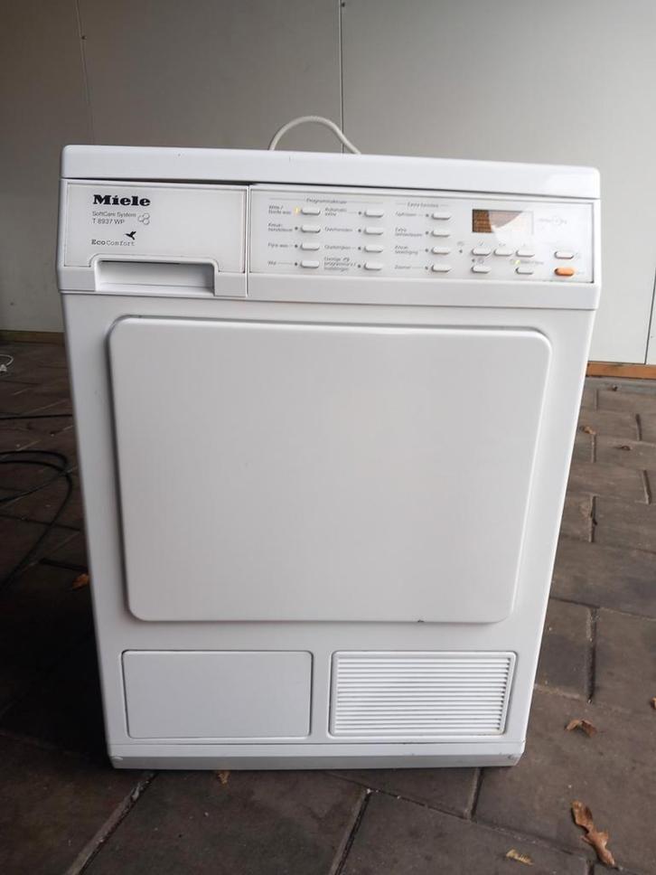 Warmtepompdroger Miele, Witgoed en Apparatuur, Wasdrogers, Gebruikt, Overige typen, Voorlader, 6 tot 8 kg, 85 tot 90 cm, Anti-kreukfase