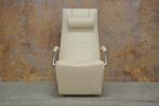 ZGAN! 1gebr witte leren Jori Mensana design relaxfauteuil!