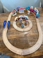 Grote houten treinset, Ophalen of Verzenden, Gebruikt, Rij- of Hobbelspeelgoed