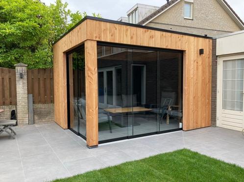 Maatwerk Douglas Overkappingen en Tuinhuis, Tuin en Terras, Tuinhuizen, Nieuw, Blokhut, Hout, 200 tot 400 cm, 3 ramen of meer