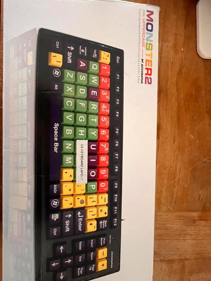 Accuratus Monster2 Toetsenbord, Computers en Software, Toetsenborden, Zo goed als nieuw, Qwerty, Bedraad, Multimediatoetsen, Ophalen of Verzenden