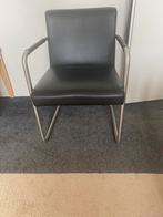 2 stoelen, Huis en Inrichting, Stoelen, Zie foto, Gebruikt, Zwart, Leer
