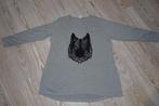 z.g.a.n MS Mode shirt wolf (pailletten) mt XXXL, Ophalen of Verzenden, Zo goed als nieuw, Grijs, Shirt of Top