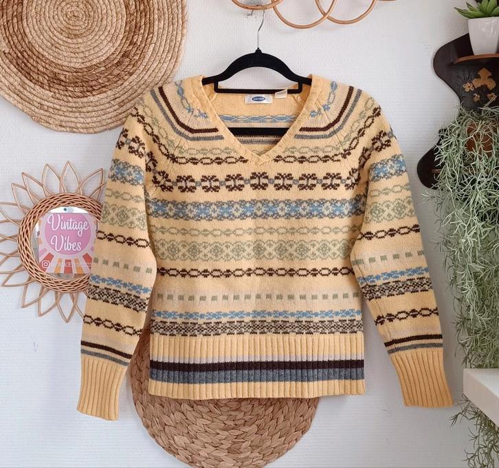 Vintage lamswollen norway trui scandinavisch noors dale styl, Kleding | Dames, Truien en Vesten, Zo goed als nieuw, Maat 36 (S)