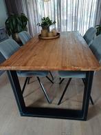 Eetkamertafel  teak mix rough, Ophalen, 50 tot 100 cm, Zo goed als nieuw, Vijf personen of meer