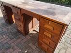 Bureau eiken breed 216 cm,diep 75.5cm hoogte 79.5, Antiek en Kunst, Antiek | Kantoor en Zakelijk, Ophalen
