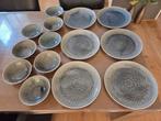 Blauw/Grijs Aardewerk servies van  Albert heijn, Ophalen of Verzenden, Zo goed als nieuw, Overige stijlen, Aardewerk