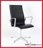 Oxford Chair Midback Zwart Leder Nieuwstaat 5 beschikbaar, Huis en Inrichting, Fauteuils, Zo goed als nieuw
