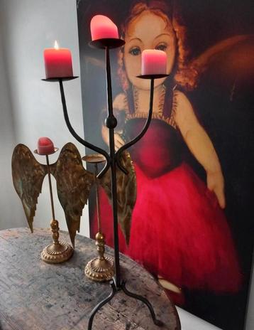 Kandelaar gietijzer bijzonder decoratief  beschikbaar voor biedingen