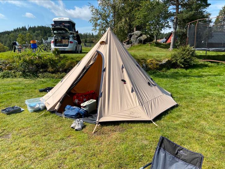 Bardani Taiga 320 RSTC piramidetent tipi beige, Caravans en Kamperen, Tenten, tot en met 4, Nieuw, Ophalen