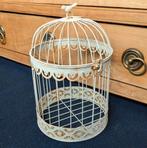 Vintage witte vogelkooi vogelhuisje White antique bird cage, Ophalen of Verzenden
