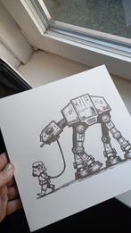 Star Wars Canvas - Stormtrooper & AT-AT, Ophalen of Verzenden, Nieuw, Print, Minder dan 50 cm