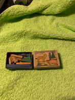 Vintage Houten speelgoed in lucifer Doos, Antiek en Kunst, Ophalen of Verzenden