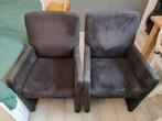 GRATIS AF TE HALEN: Twee zwarte stoffen fauteuils, Huis en Inrichting, Fauteuils, Ophalen, Minder dan 75 cm, Zo goed als nieuw